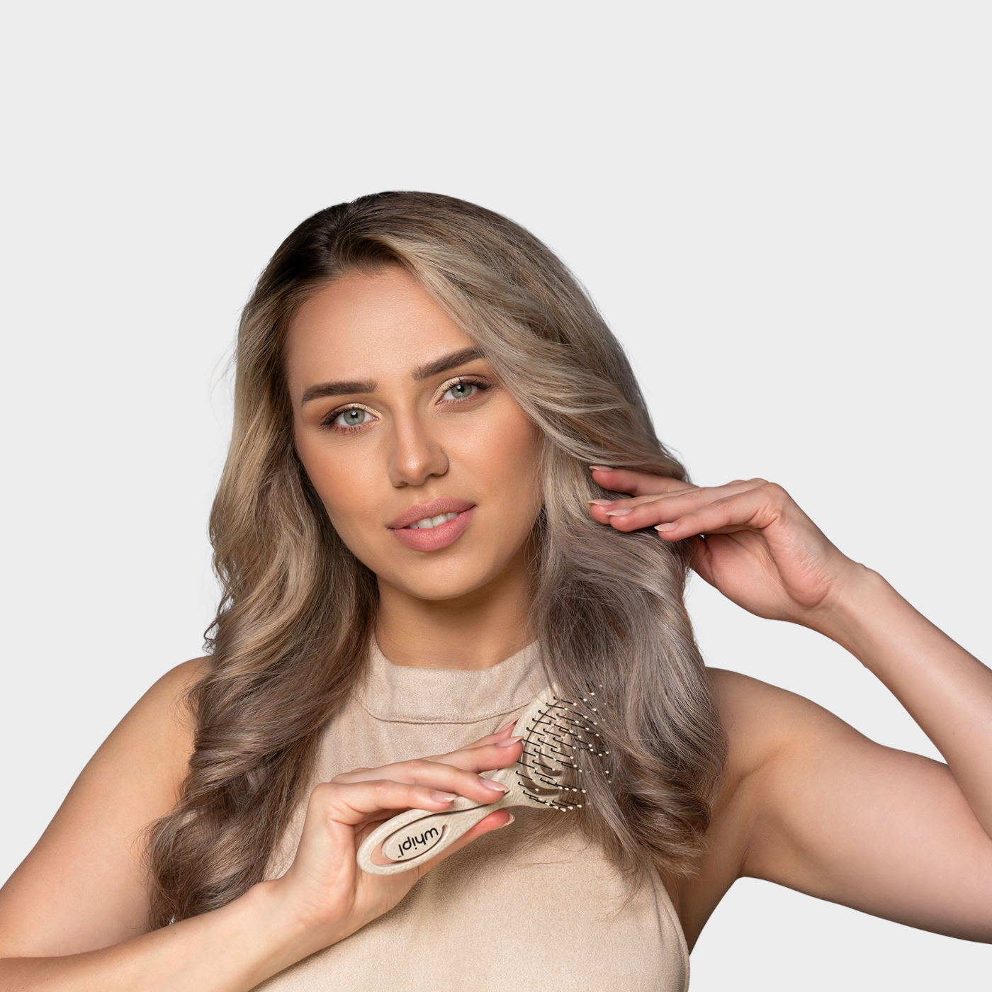 Cepillo desenredante con muelles helicoidales orgánicos Whipl™ Snail