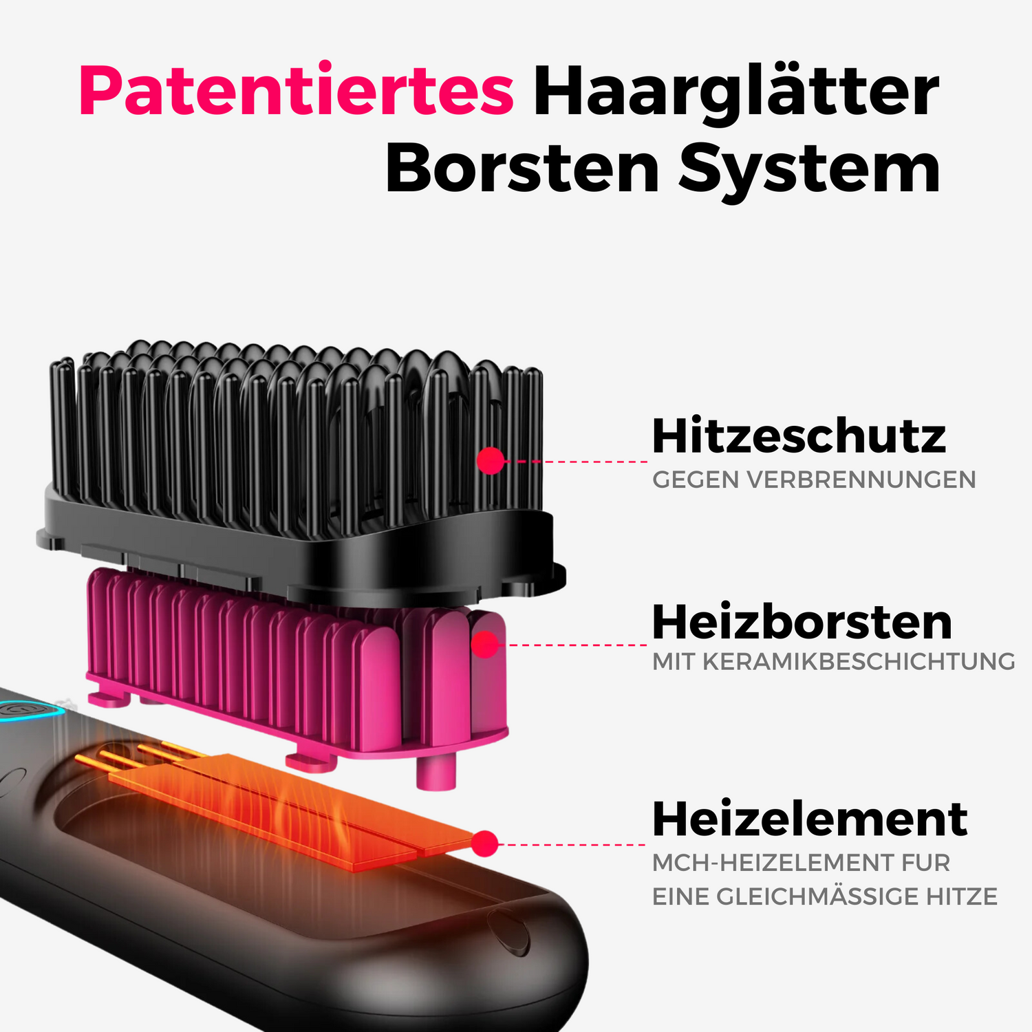 Whipl™ ¡Vamos! - cepillo alisador portátil
